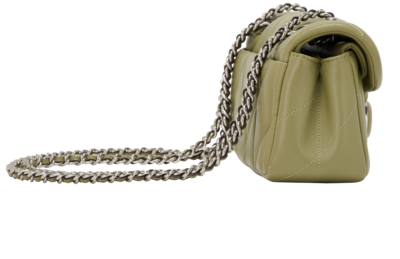 Tabby 20, &pound;250, Handbags, Green, Leather, Side view